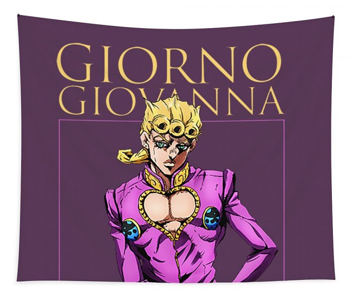 jojos bizarre adventure giorno giovanna jennye mhyli transparent - Anime Tapestry Store