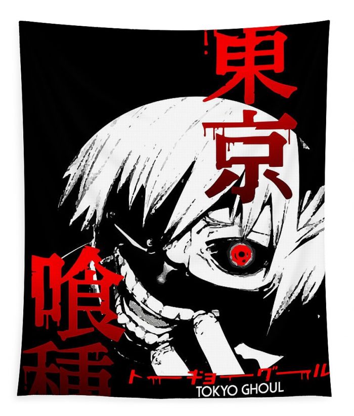 kaneki ken poster girl 80s wilkinson hughes - Anime Tapestry Store