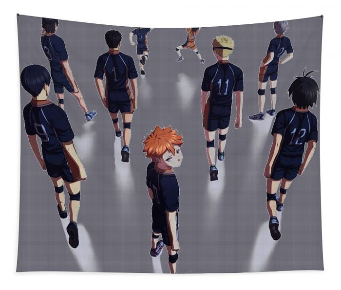 karasuno haikyuu to the top uhae mukou transparent - Anime Tapestry Store