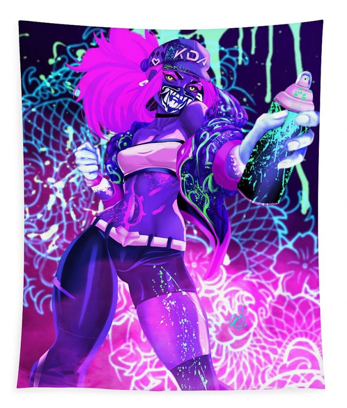 kda akali pete tapang - Anime Tapestry Store