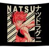 lucky think fast in every position natsu dragneel vintage art retro zery bart transparent - Anime Tapestry Store