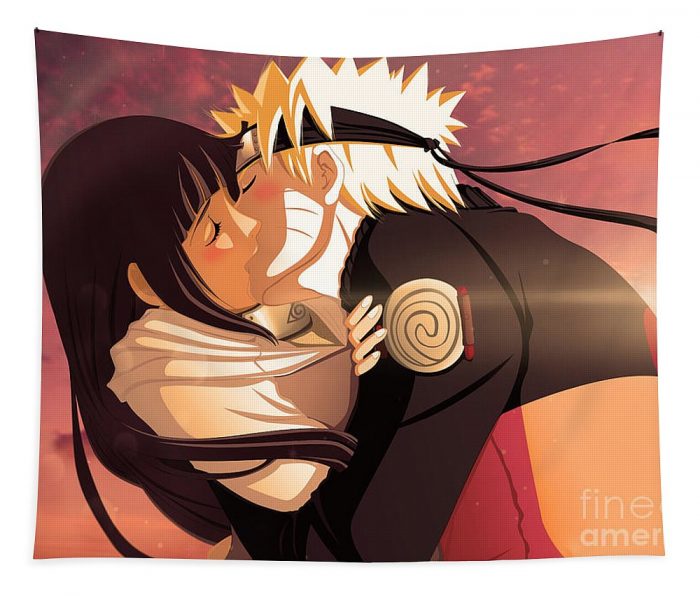 naruto kissing a girl digital art thomas jones - Anime Tapestry Store