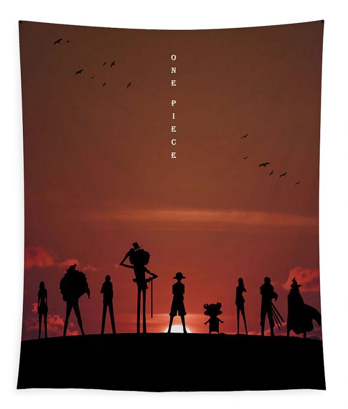 one piece luffy straw hat poster naruto anime morgan freddie - Anime Tapestry Store