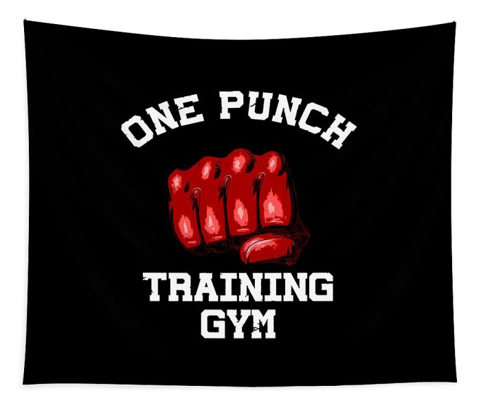 one punch gym lan rindu transparent - Anime Tapestry Store