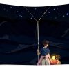 ponyo darkness and stars ghibli landscape jhans butterblumenhaus 1 - Anime Tapestry Store