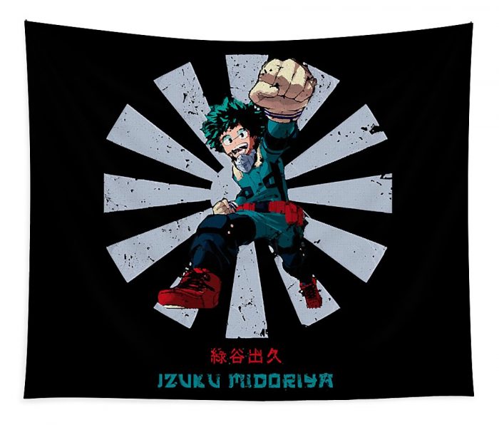 position go opponent izuku midoriya my hero academia retro japanese cool gifts zery bart transparent - Anime Tapestry Store