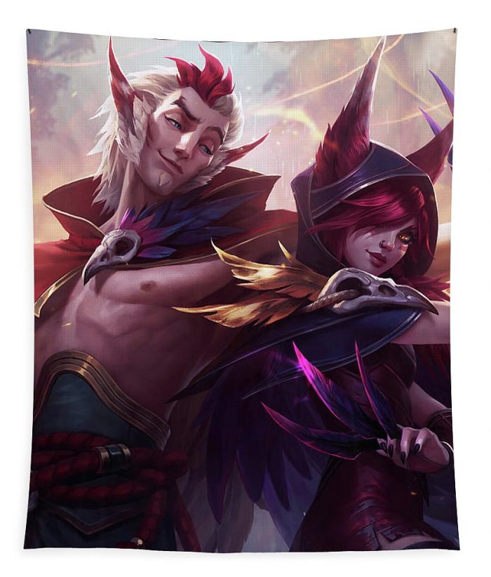 rakan and xayah katsu shirai - Anime Tapestry Store