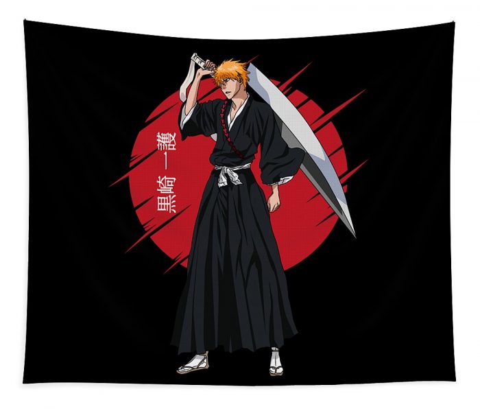 red bleach ichigo kurosaki anime video game transparent - Anime Tapestry Store