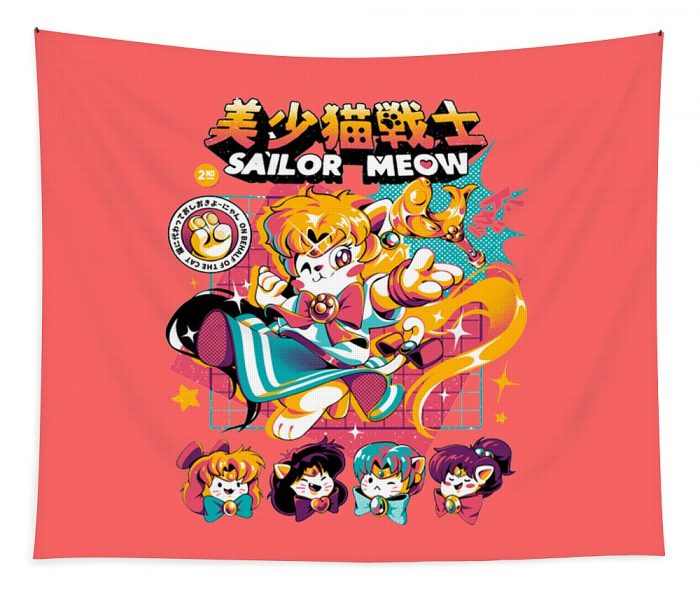 sailor cat moon karmila meli transparent - Anime Tapestry Store