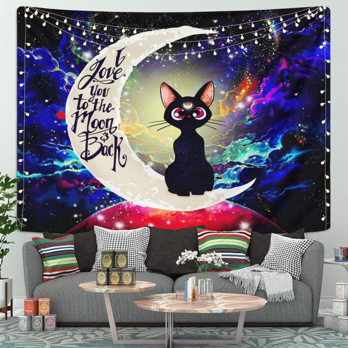 Sailor Moon Cat Moon And Back Tapestry Room Decor