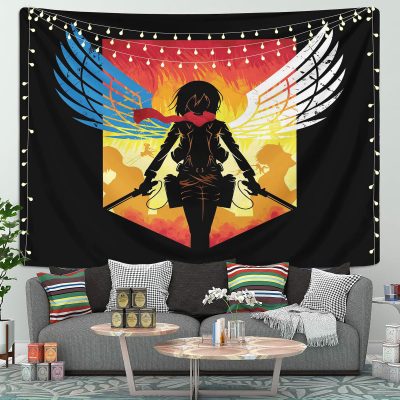 Mikasa Ackerman Attack On Titan Tapestry Room Decor