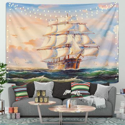 Ships Voyage Tapestry Room Decor