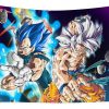 songoku ultra instinct and vegeta blue thuan ngo ba - Anime Tapestry Store