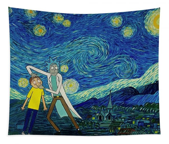 Rick And Morty Starry Night Tapestry Anime Tapestry Store