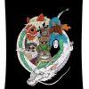 studio ghibli dyah kurmo transparent - Anime Tapestry Store