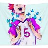 tendou satori blue butterfly haikyuu white ian - Anime Tapestry Store