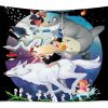 totoro studio ghibli elaine stratton transparent - Anime Tapestry Store