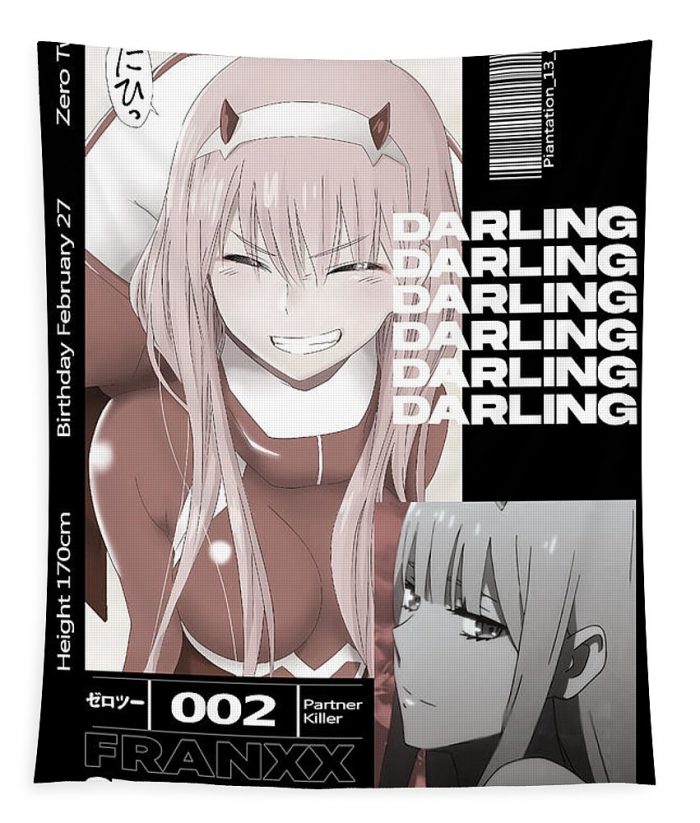 zero two darling in the franxx anime girl home hanging art michael goodwin - Anime Tapestry Store