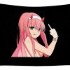 zero two midle finger beck money transparent - Anime Tapestry Store