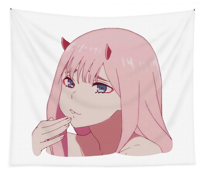 zero two waifu insom nial transparent - Anime Tapestry Store