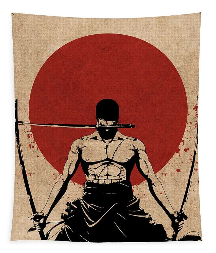 zoro one piece anime ihab design - Anime Tapestry Store