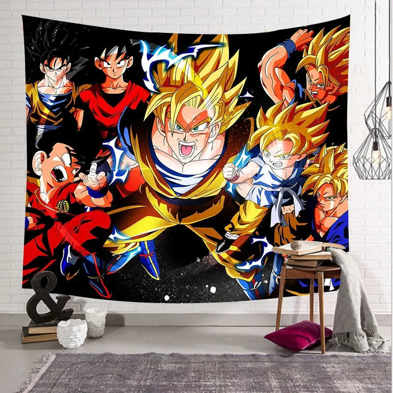 2024 New Dragon Ball Tapestry Hanging Party Photography Wall Hanging Goku Beach Room Decor Cloth Carpet 11 - Anime Tapestry Store
