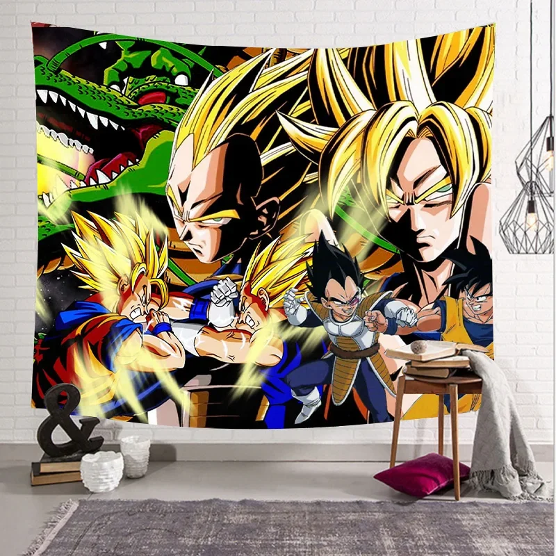 2024 New Dragon Ball Tapestry Hanging Party Photography Wall Hanging Goku Beach Room Decor Cloth Carpet 12 - Anime Tapestry Store