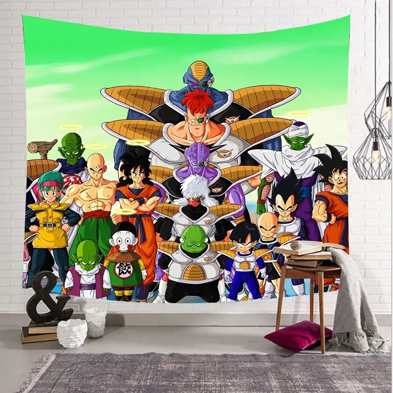 2024 New Dragon Ball Tapestry Hanging Party Photography Wall Hanging Goku Beach Room Decor Cloth Carpet 14 - Anime Tapestry Store