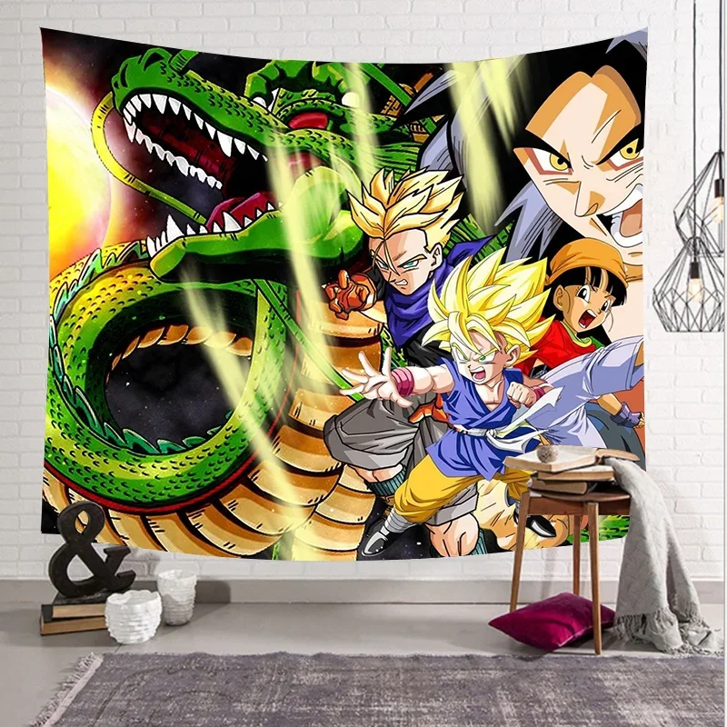 2024 New Dragon Ball Tapestry Hanging Party Photography Wall Hanging Goku Beach Room Decor Cloth Carpet 16 - Anime Tapestry Store