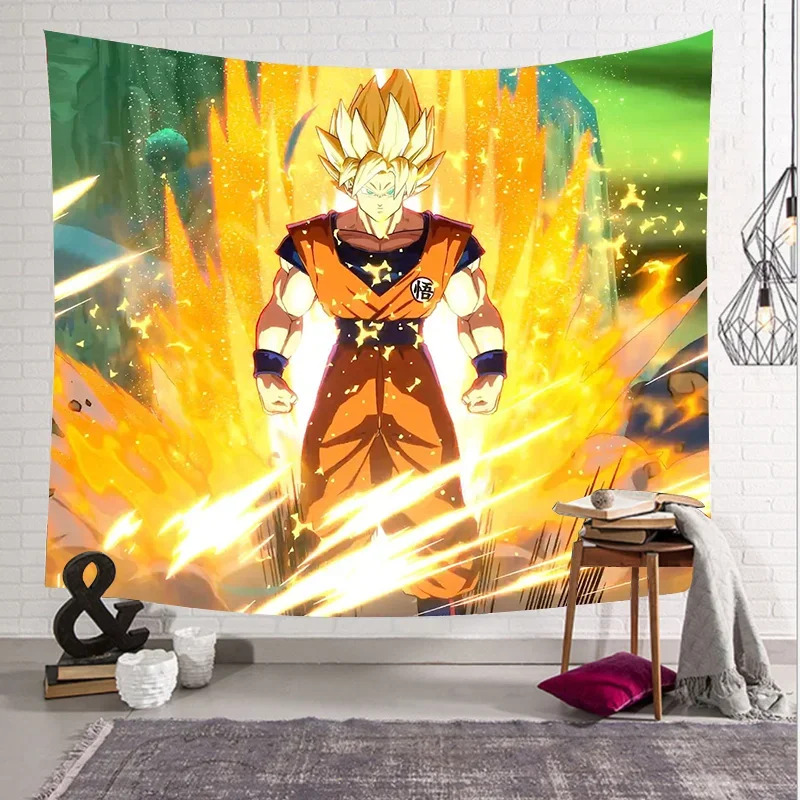 2024 New Dragon Ball Tapestry Hanging Party Photography Wall Hanging Goku Beach Room Decor Cloth Carpet 8 - Anime Tapestry Store