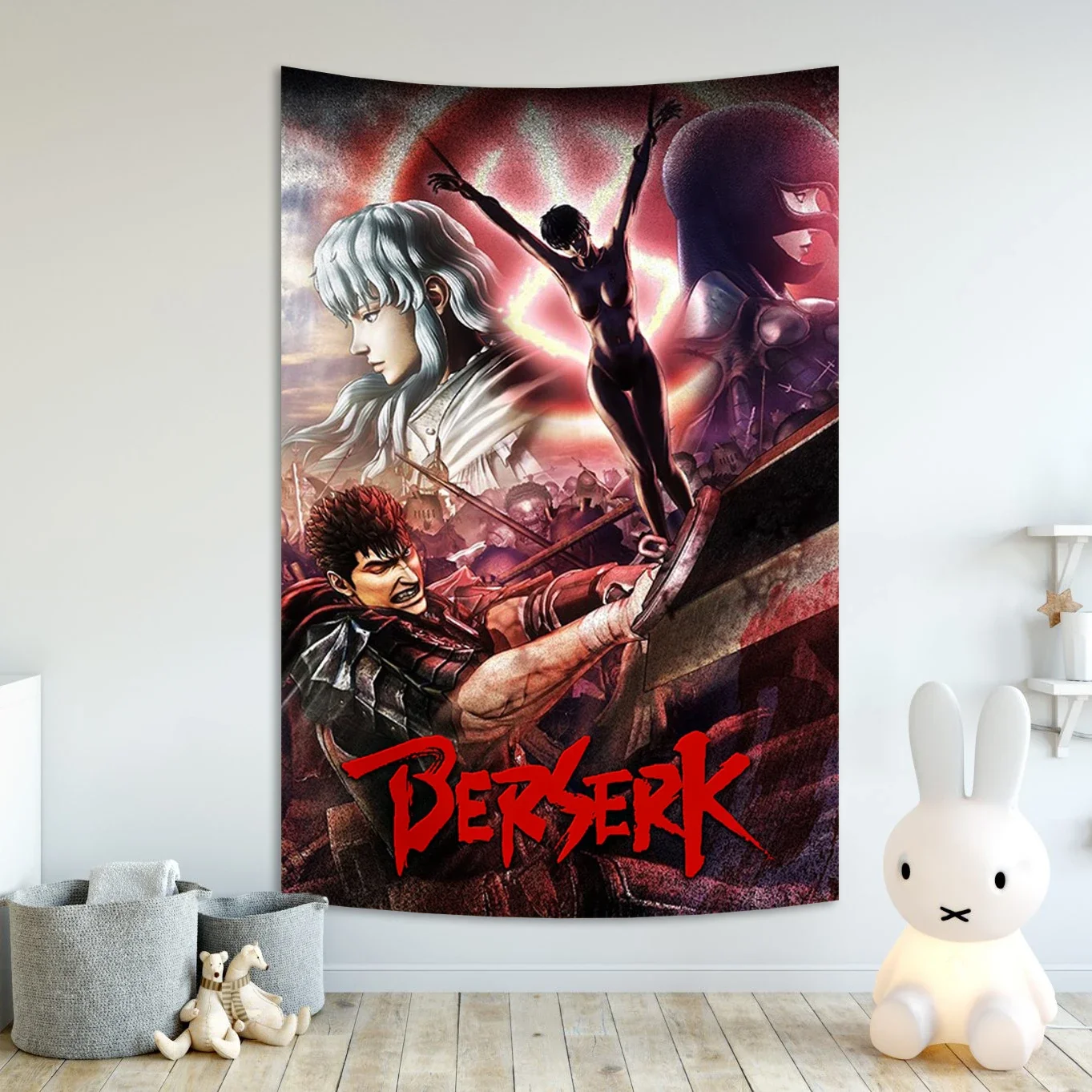 Anime Berserk Sacrifice Tapestry Hanging Printed Home Room Bar Cafe Aesthetic Art Wall Decor 2 - Anime Tapestry Store