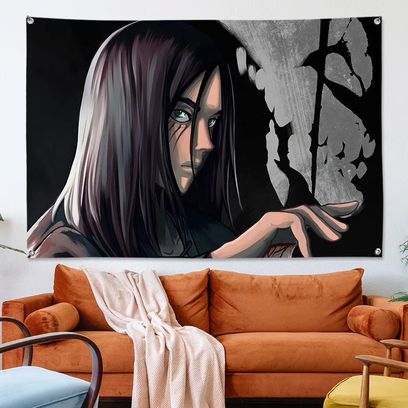 Anime Wall Art Tapestry Attack On Titan Fabric Heavy Cloth Background Design Hanging Picture Flag Room 9 - Anime Tapestry Store