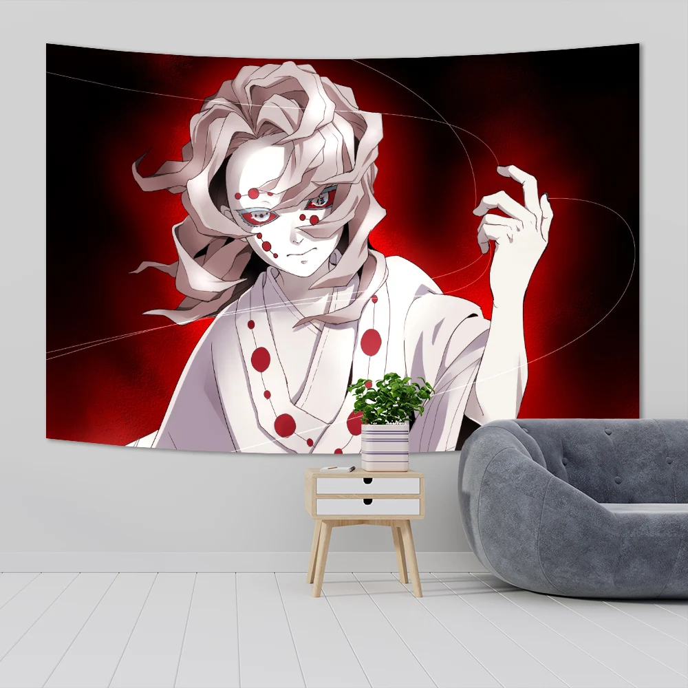 Japanese Anime Tapestry Wall Hanging Hippie Room Decor Demons Slayer Anime Cloth Wall Tapestry Bedroom Background 5 - Anime Tapestry Store