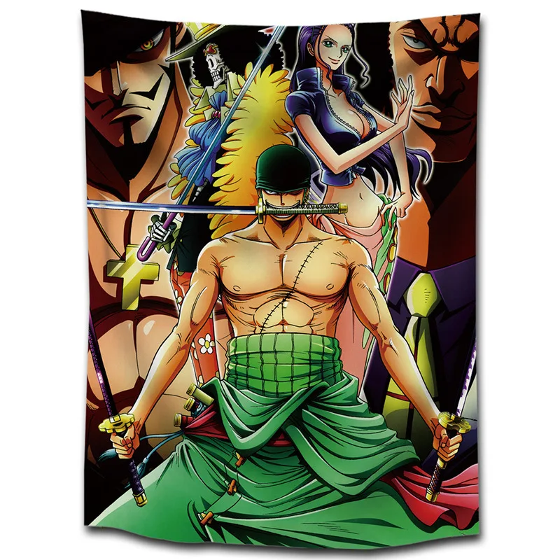 One Piece Anime poster Tapestry Wall Hanging 3D Printed Banner Flag Blanket Wall Cloth Bohemian Mandala 3 - Anime Tapestry Store
