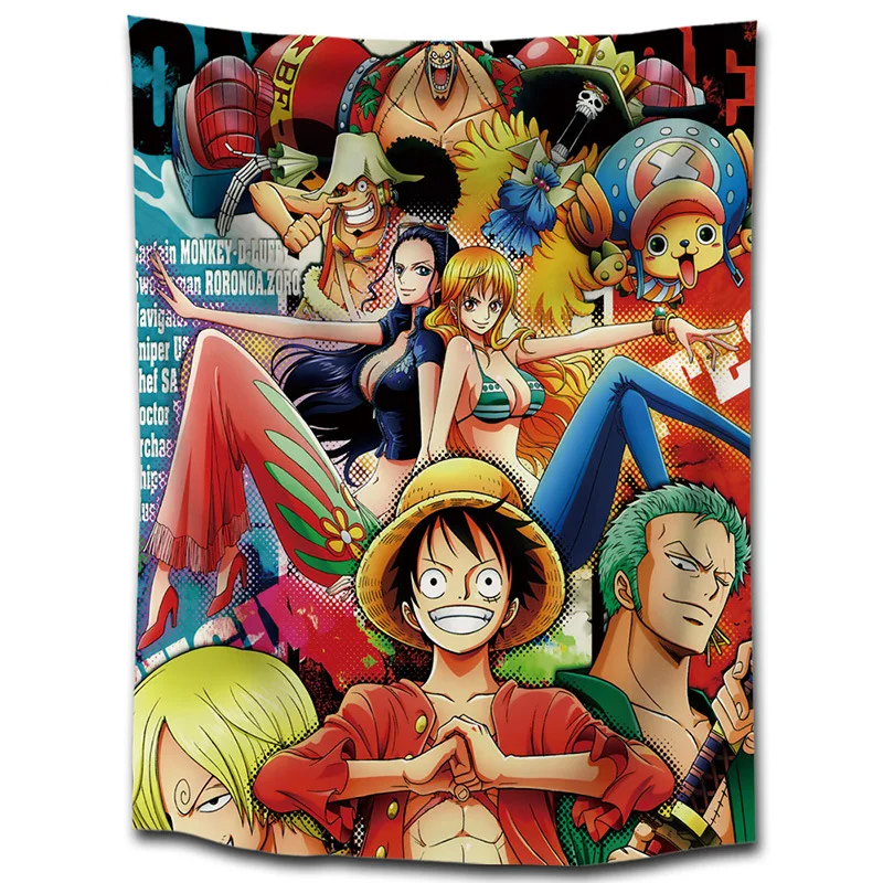 One Piece Anime poster Tapestry Wall Hanging 3D Printed Banner Flag Blanket Wall Cloth Bohemian Mandala 8 - Anime Tapestry Store
