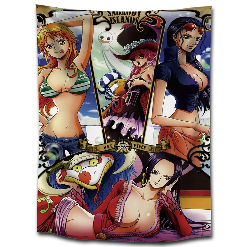 One Piece Anime poster Tapestry Wall Hanging 3D Printed Banner Flag Blanket Wall Cloth Bohemian Mandala - Anime Tapestry Store
