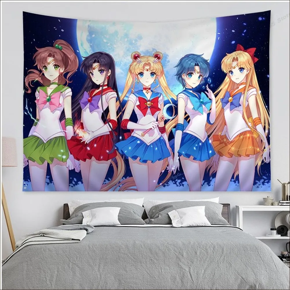 S sailor moonS Tapestry Colorful Tapestry Wall Hanging Bohemian Wall Tapestries Mandala Wall Hanging Sheets 3 - Anime Tapestry Store