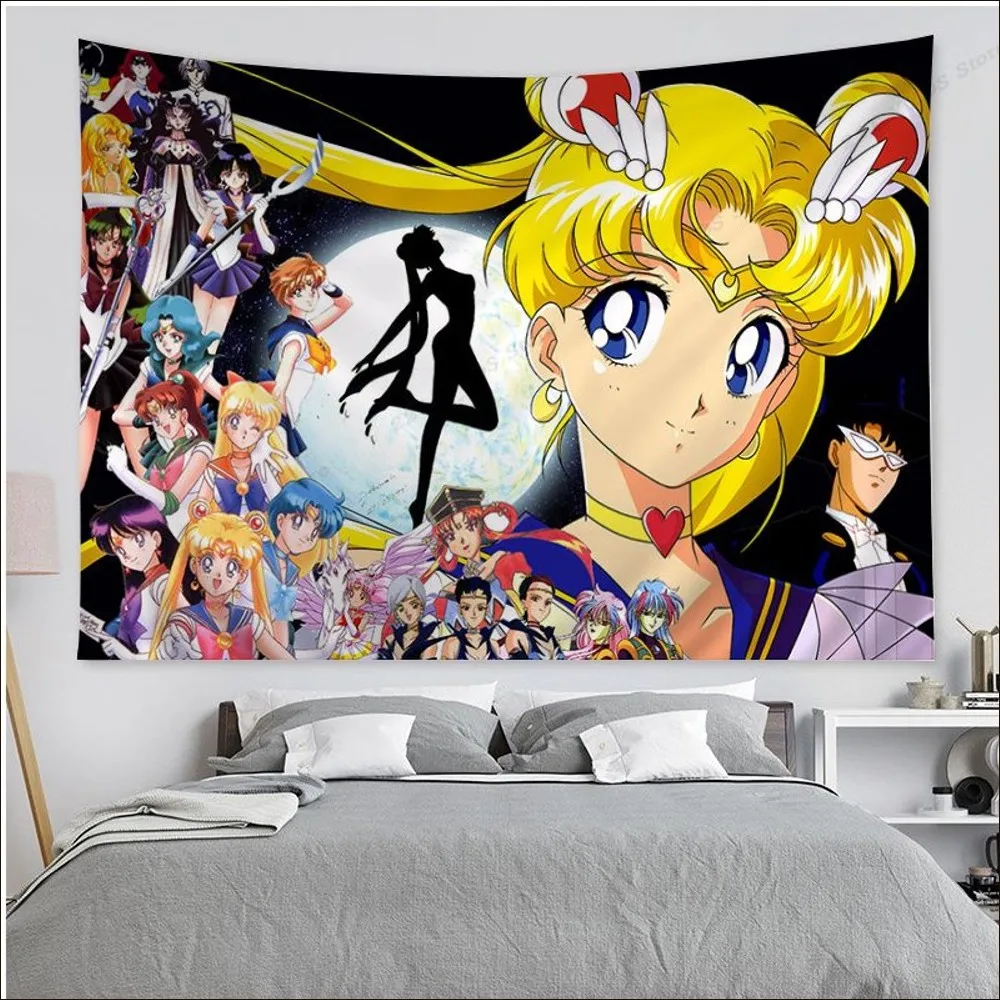S sailor moonS Tapestry Colorful Tapestry Wall Hanging Bohemian Wall Tapestries Mandala Wall Hanging Sheets 6 - Anime Tapestry Store