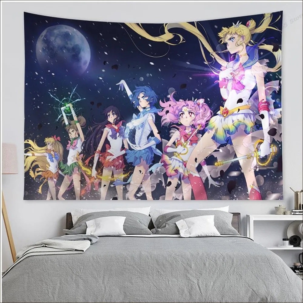 S sailor moonS Tapestry Colorful Tapestry Wall Hanging Bohemian Wall Tapestries Mandala Wall Hanging Sheets 9 - Anime Tapestry Store